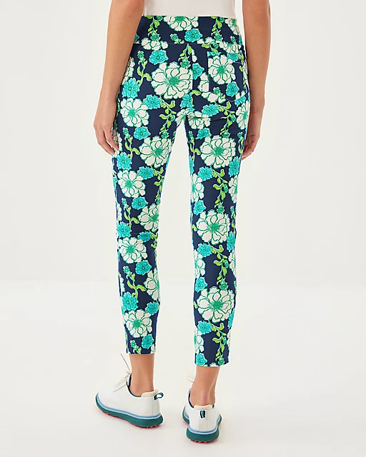 Lilly Pulitzer UPF 50+ Luxletic 28" Corso Pant Low Tide Navy Go Big Golf