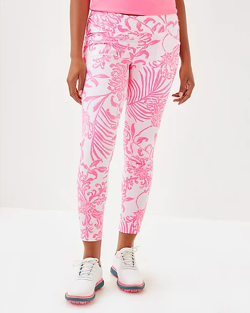 Lilly Pulitzer UPF 50+ Luxletic 28" Corso Pant Rousseau Pink Glisten In The Sun Golf