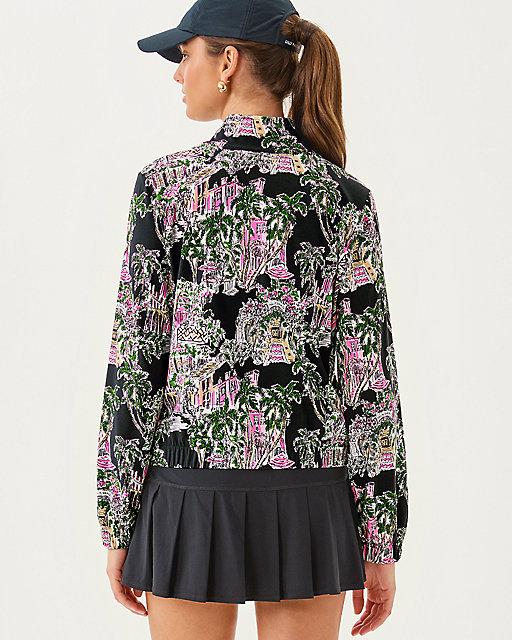 Lilly Pulitzer UPF 50+ Luxletic Aegean Jacket Onyx Pb Anniversary Toile