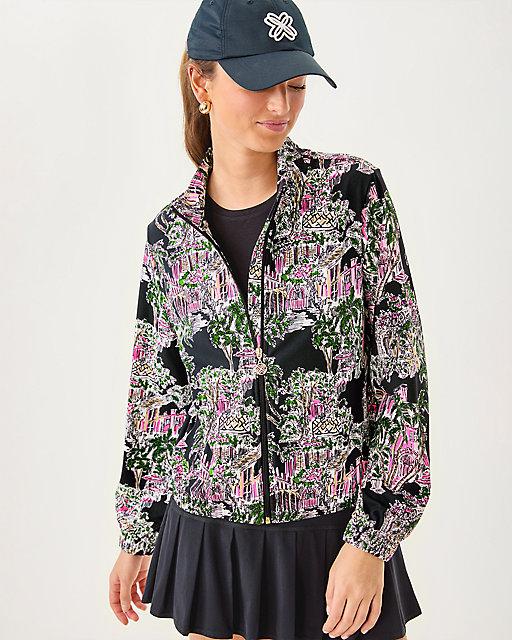 Lilly Pulitzer UPF 50+ Luxletic Aegean Jacket Onyx Pb Anniversary Toile