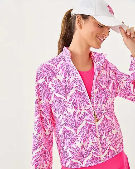 lilly pulitzer UPF 50+ Luxletic Aegean Jacket Pink Bliss Shady Babe