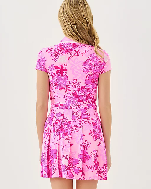 Lilly Pulitzer UPF 50+ Luxletic Alona Dress Parigi Pink Supporting Squad