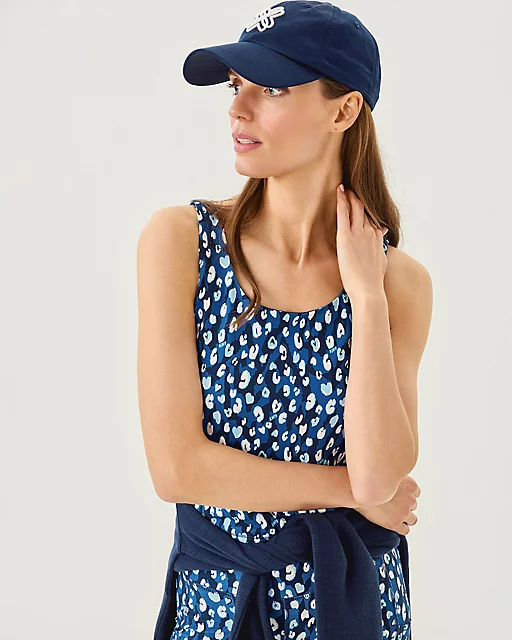 Lilly Pulitzer UPF 50+ Luxletic Ari Reversible Active Tank Starlight Navy Youre An Animal