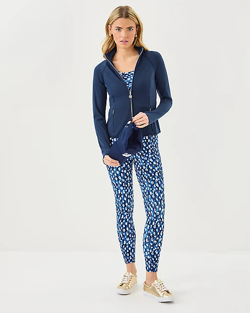 Lilly Pulitzer UPF 50+ Luxletic Breaker Jacket Low Tide Navy