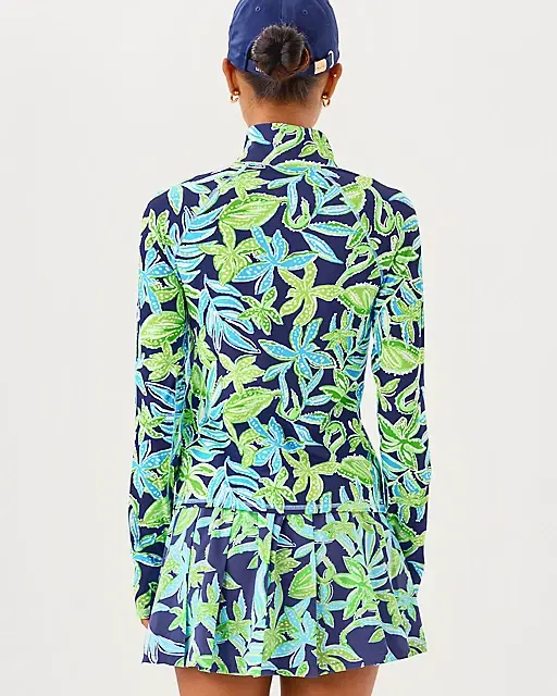 Lilly Pulitzer UPF 50+ Luxletic Breaker Jacket Sapphire Pool Tropical Tango