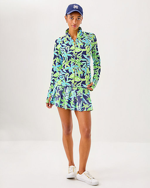 Lilly Pulitzer UPF 50+ Luxletic Breaker Jacket Sapphire Pool Tropical Tango