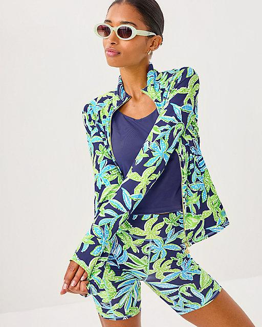 lilly pulitzer UPF 50+ Luxletic Breaker Jacket Sapphire Pool Tropical Tango