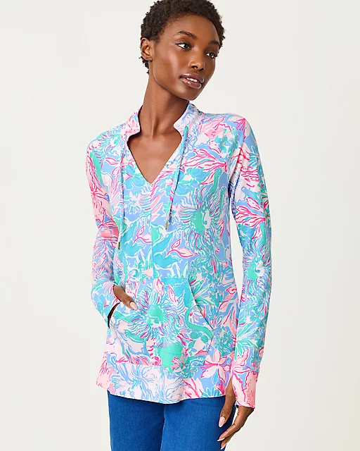 lilly pulitzer UPF 50+ Luxletic Cassi Popover Blue Peri Viva La Lilly lilly pulitzer UPF 50+ Luxletic Cassi Popover Blue Peri Viva La Lilly