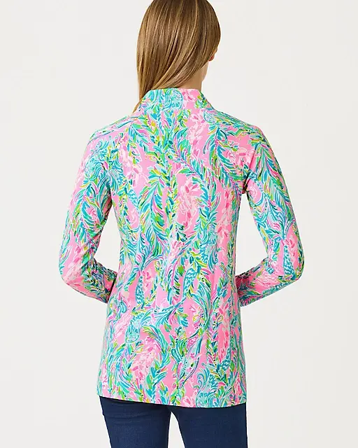 Lilly Pulitzer UPF 50+ Luxletic Cassi Popover Multi Unicorn Of The Sea