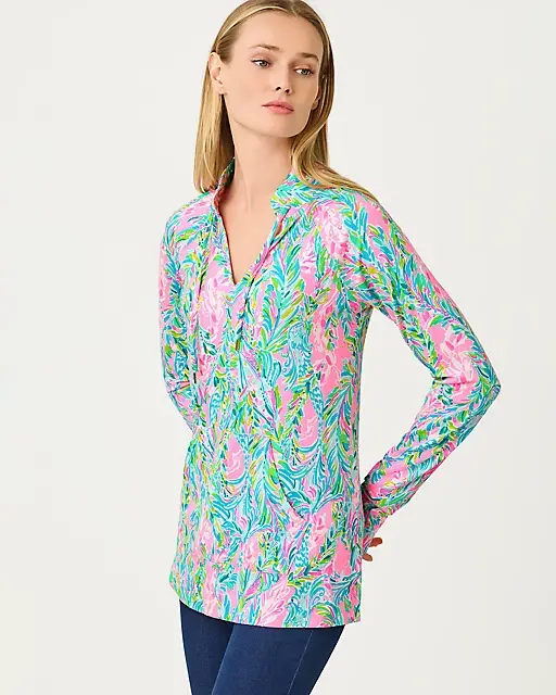 lilly pulitzer UPF 50+ Luxletic Cassi Popover Multi Unicorn Of The Sea
