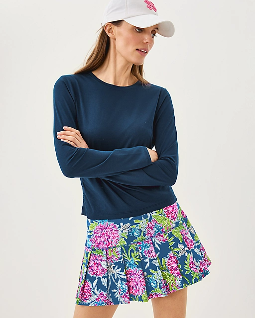 lilly pulitzer UPF 50+ Luxletic Freesia Pleated Skort Multi Dahlia Licious