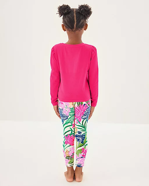 Lilly Pulitzer UPF 50+ Luxletic Girls Mini Weekender Legging Multi Endless Summers