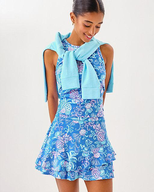 lilly pulitzer UPF 50+ Luxletic Romana High Rise Skort Sunwashed Blue Citrus Crush