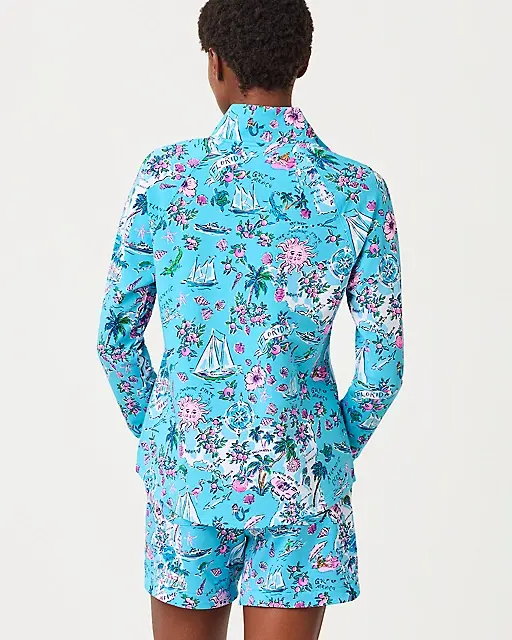 Lilly Pulitzer UPF 50+ Skipper Popover Amalfi Blue Lillys Roadtrip