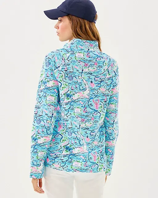 Lilly Pulitzer UPF 50+ Skipper Popover Bali Blue Lilly Loves Cape Cod