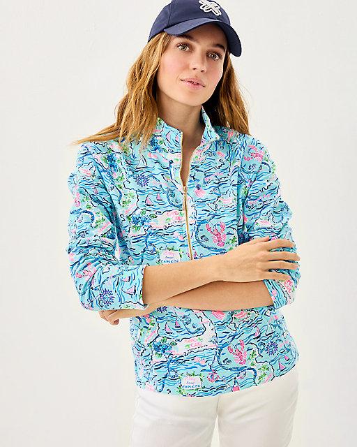 Lilly Pulitzer UPF 50+ Skipper Popover Bali Blue Lilly Loves Cape Cod