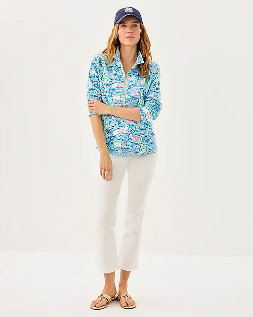 Lilly Pulitzer UPF 50+ Skipper Popover Bali Blue Lilly Loves Cape Cod