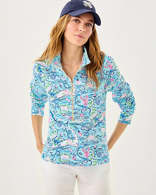 lilly pulitzer UPF 50+ Skipper Popover Bali Blue Lilly Loves Cape Cod