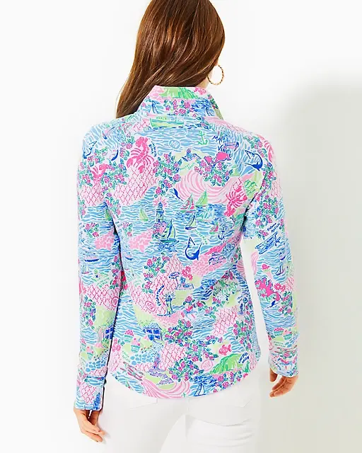 Lilly Pulitzer UPF 50+ Skipper Popover Multi Lilly Loves Marthas Vineyard