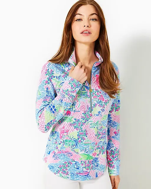 Lilly Pulitzer UPF 50+ Skipper Popover Multi Lilly Loves Marthas Vineyard