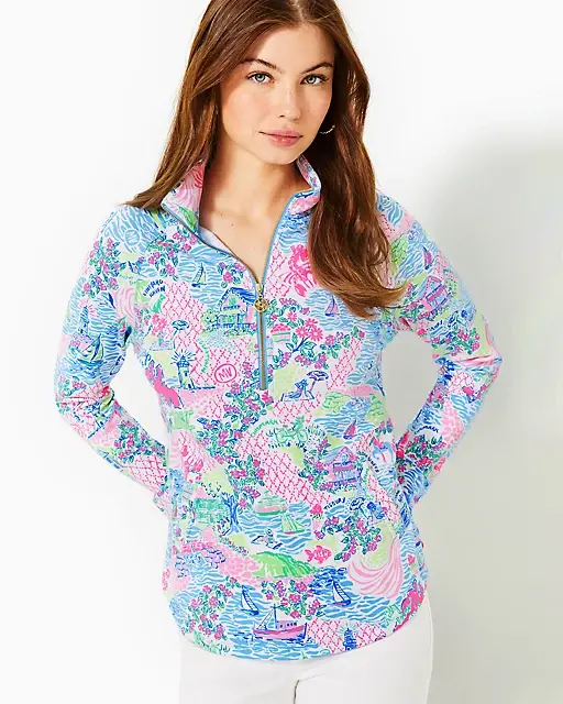 lilly pulitzer UPF 50+ Skipper Popover Multi Lilly Loves Marthas Vineyard