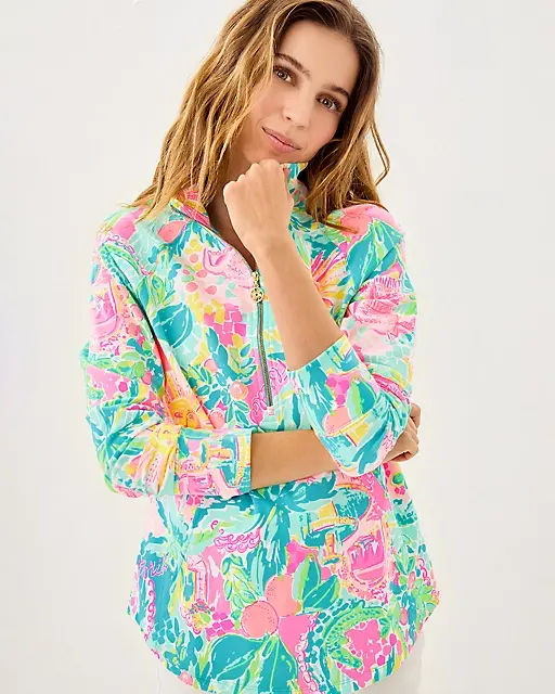 lilly pulitzer UPF 50+ Skipper Popover Multi Sunshine State Of Mind