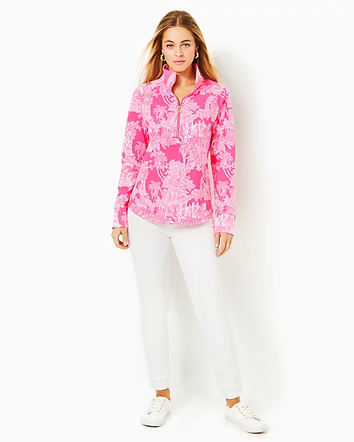 Lilly Pulitzer UPF 50+ Skipper Popover Roxie Pink Pb Anniversary Toile