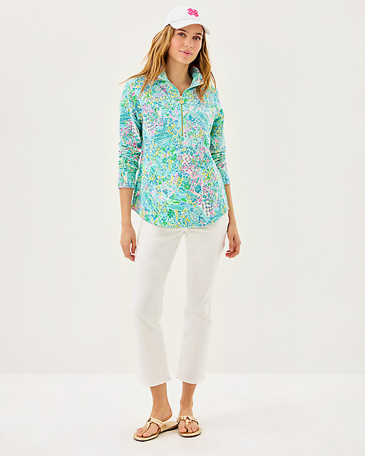 Lilly Pulitzer UPF 50+ Skipper Popover Surf Blue Lilly Loves South Carolina