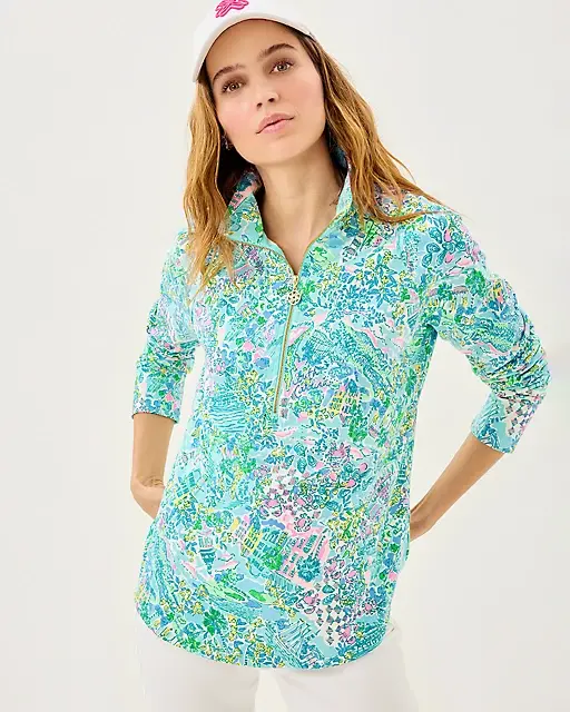 lilly pulitzer UPF 50+ Skipper Popover Surf Blue Lilly Loves South Carolina