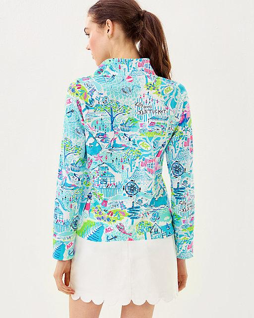 Lilly Pulitzer UPF 50+ Skipper Popover Whisper Blue Lilly Loves Nantucket
