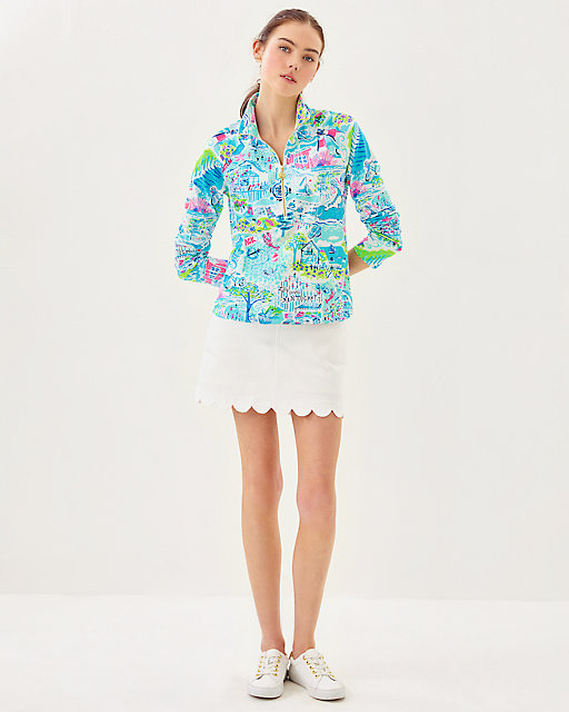 Lilly Pulitzer UPF 50+ Skipper Popover Whisper Blue Lilly Loves Nantucket