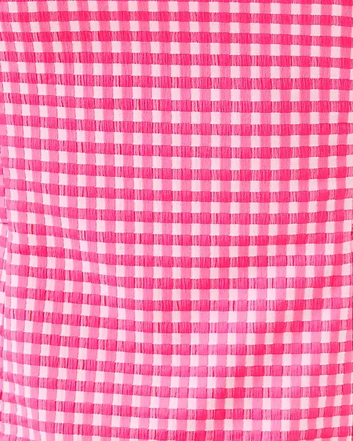 Lilly Pulitzer Veda Skirted Romper Sunkissed Pink Gingham Stretch Jacquard