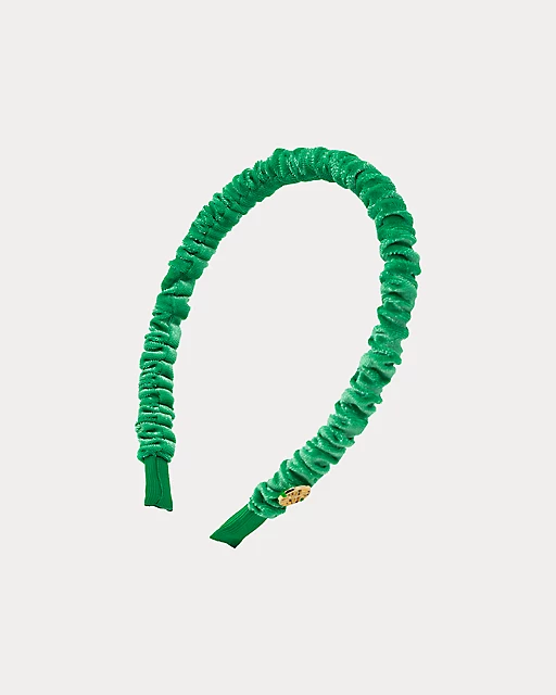 lilly pulitzer Velvet Scrunchie Headband Fiddle Leaf Green