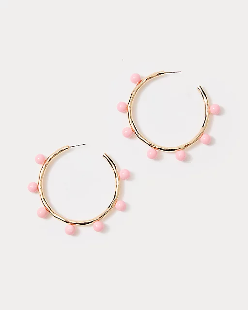 lilly pulitzer Wave n Sea Hoop Earrings Conch Shell Pink