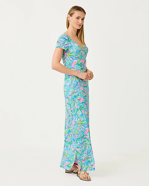 Lilly Pulitzer Wynne Maxi Dress Pelican Pink Off The Scales