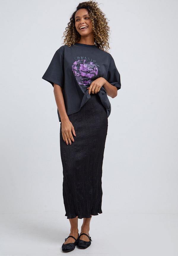 Lily And Lionel Edie Graphic Tee In Grey