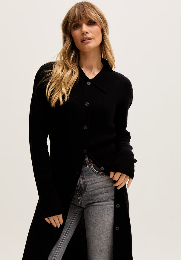 Lily And Lionel Luna Knitted Maxi Dress In Black