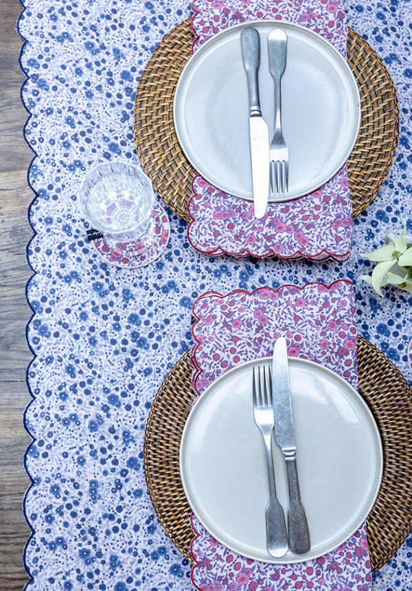 lily and lionel Nala Aster Print Napkin In Pink