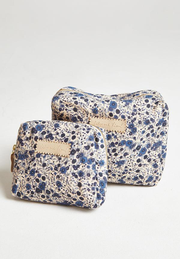 Lily And Lionel Nola Aster Print Wash Bag In Blue