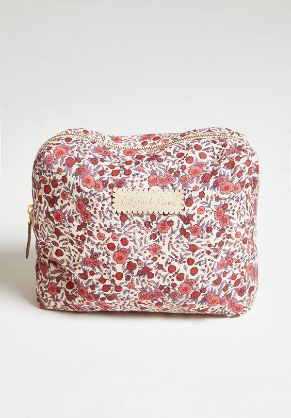 lily and lionel Nola Aster Print Wash Bag In Pink