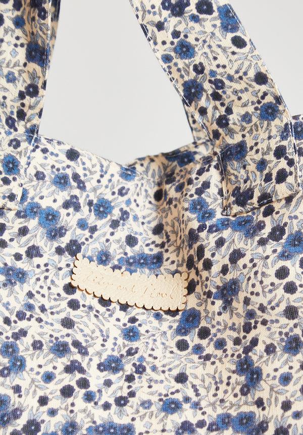 Lily And Lionel Tara Aster Print Tote Bag In Blue