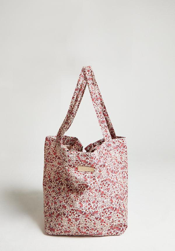 Lily And Lionel Tara Aster Print Tote Bag In Pink