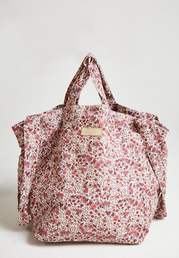 Lily And Lionel Tara Aster Print Tote Bag In Pink