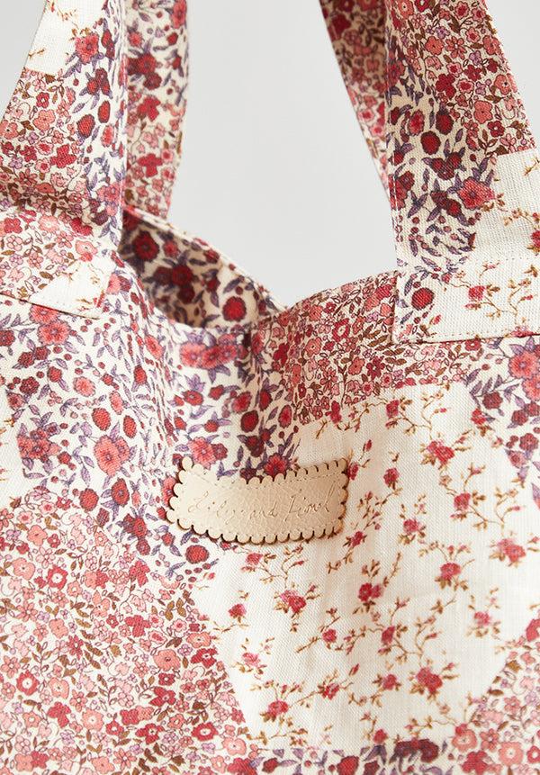 Lily And Lionel Tara Aster Patchwork Print Tote Bag In Pink