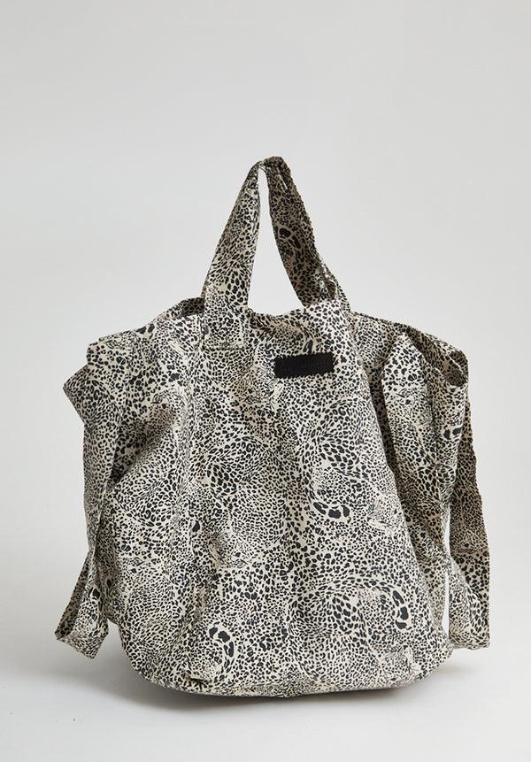Lily And Lionel Tara Hidden Leopard Print Tote Bag In Cream
