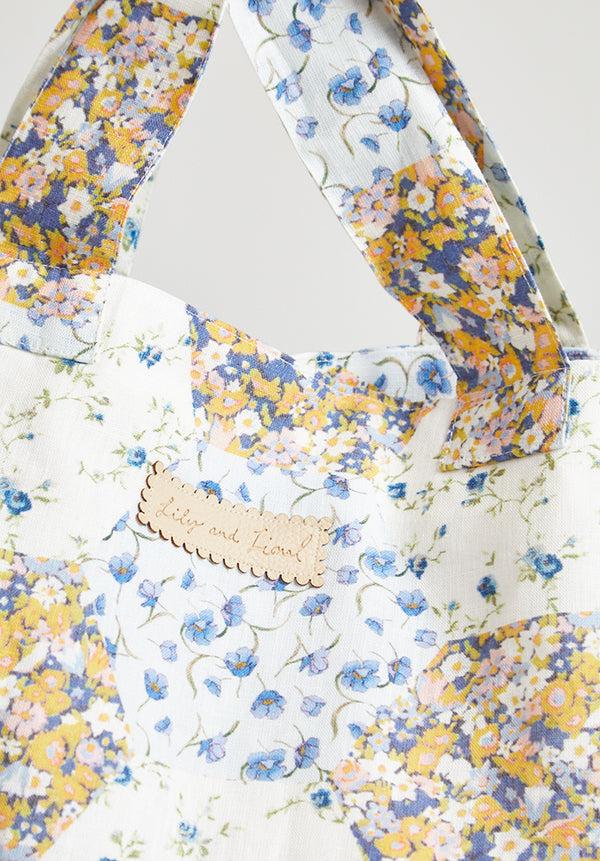 Lily And Lionel Tara Summer Patchwork Tote Bag In Blue