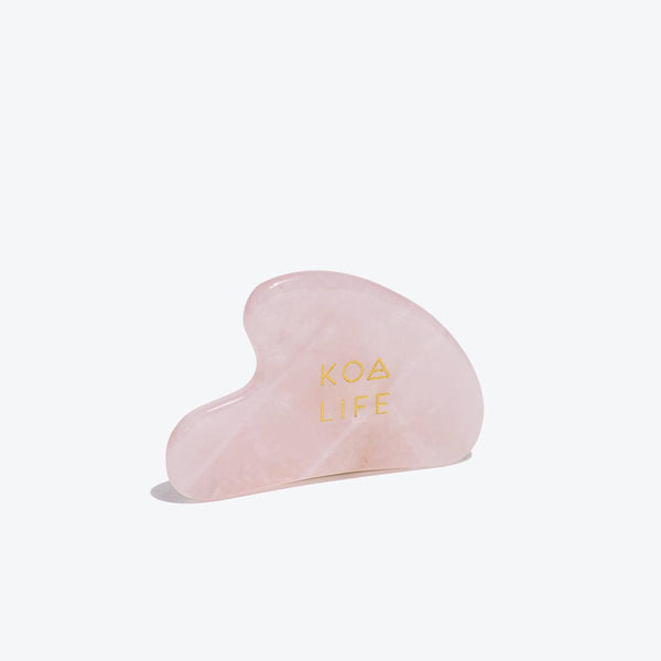 Lily Lolo Koa Life Gua Sha | Natural Rose Quartz Stone