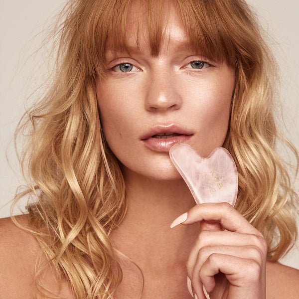Lily Lolo Koa Life Gua Sha | Natural Rose Quartz Stone
