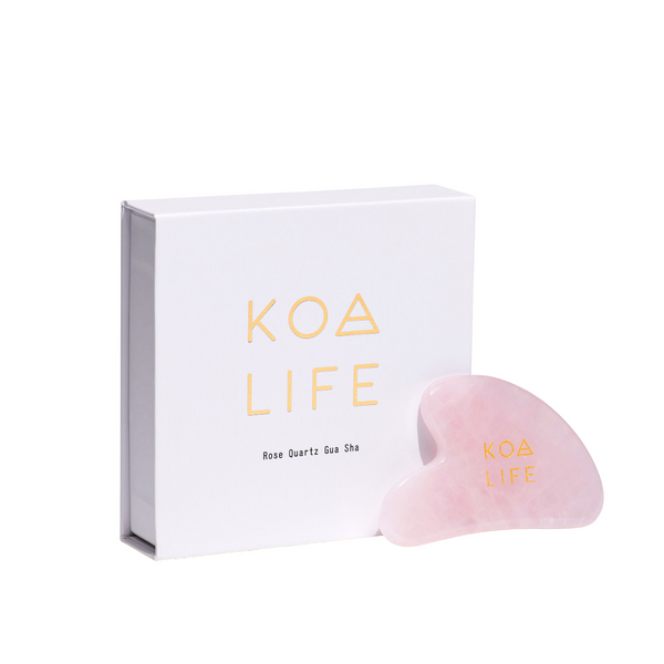 lily lolo Koa Life Gua Sha | Natural Rose Quartz Stone