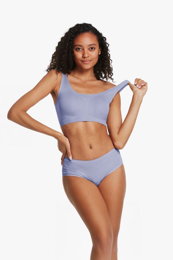 Lilysilk 2PCS One-Size-Fits-Most Classic Wireless Silk Bra